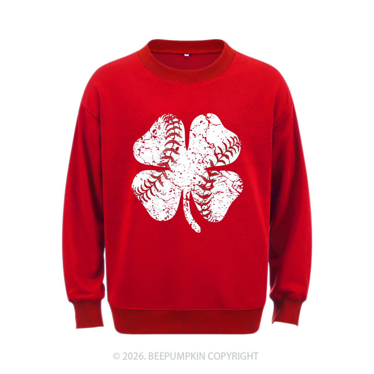 Baseball Shamrock St Patrick's Day Aldult Sweatshirt