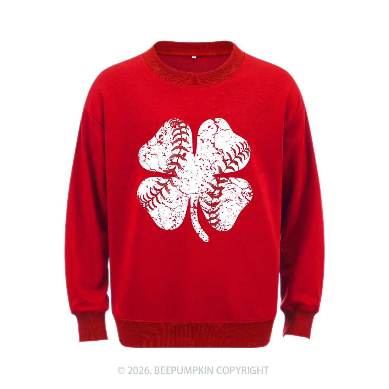 Baseball Shamrock St Patrick's Day Aldult Sweatshirt