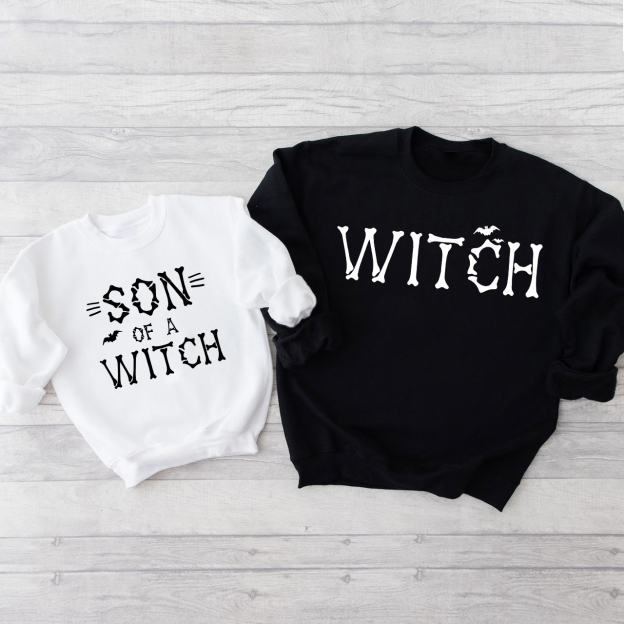 Son Of A Witch Halloween Mom&Me Swetshirt
