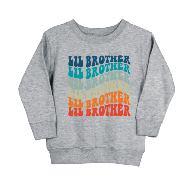Retro Lil Brother Kids Sweatshirt
