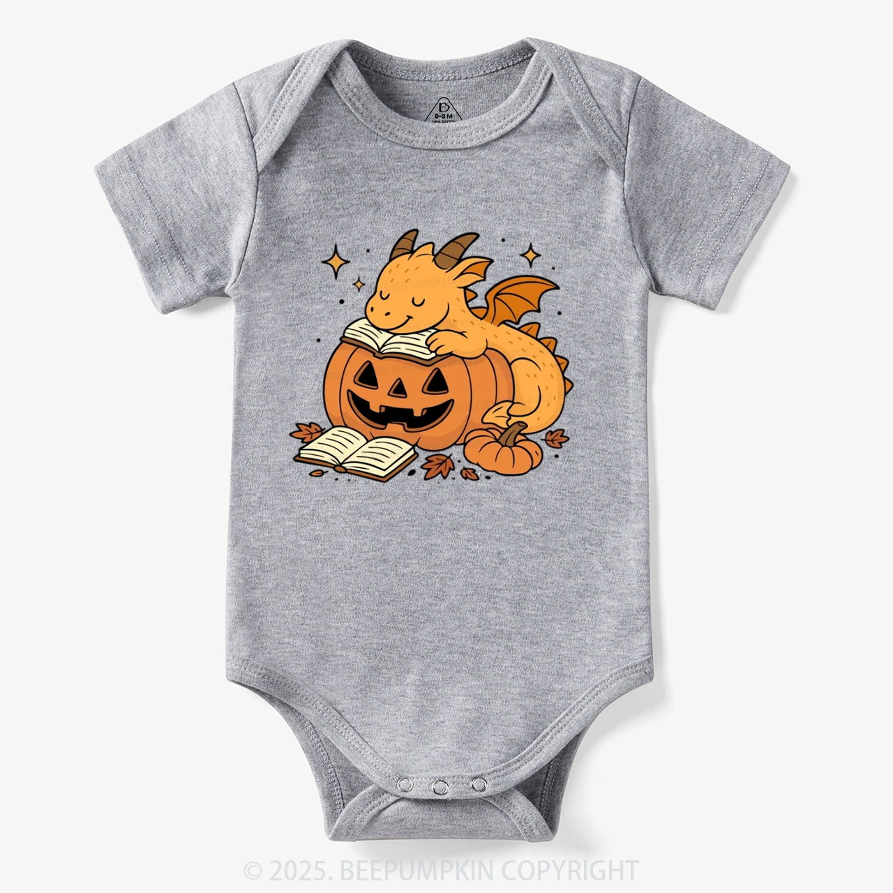 Sleeping Pumpkin Dragon Halloween Bodysuit Beepumpkin