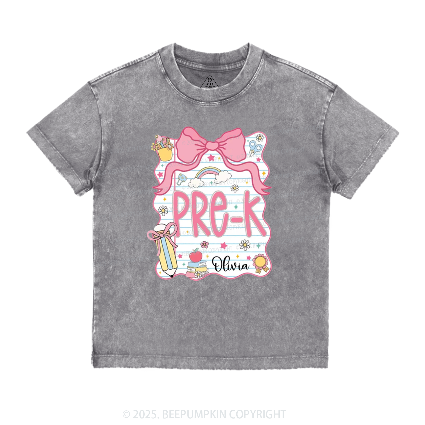 Personalized Sweet School Journey Toddler&Kids Washed Tees