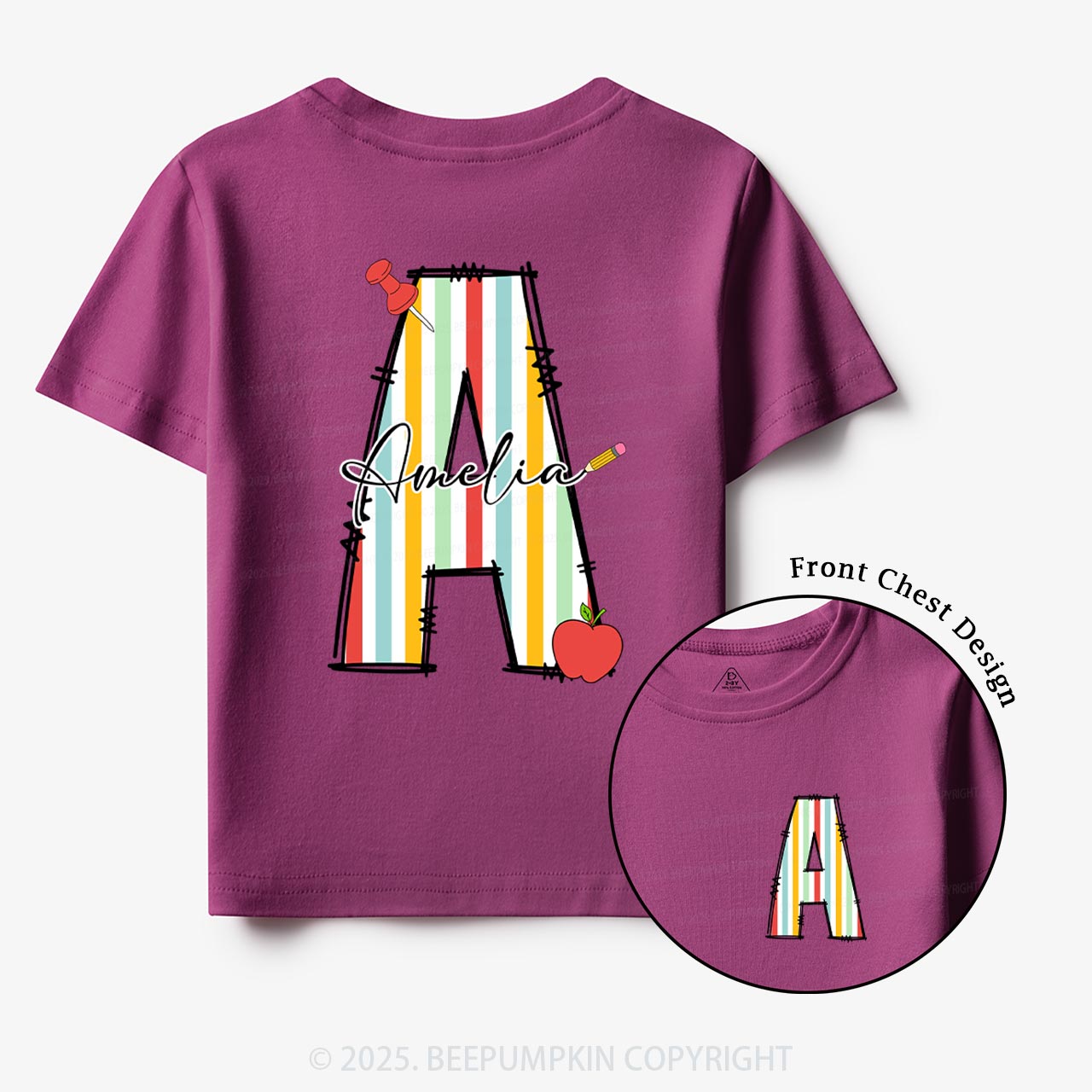 Personalized Alphabet Name Toddler&Kid's Tees Beepumpkin
