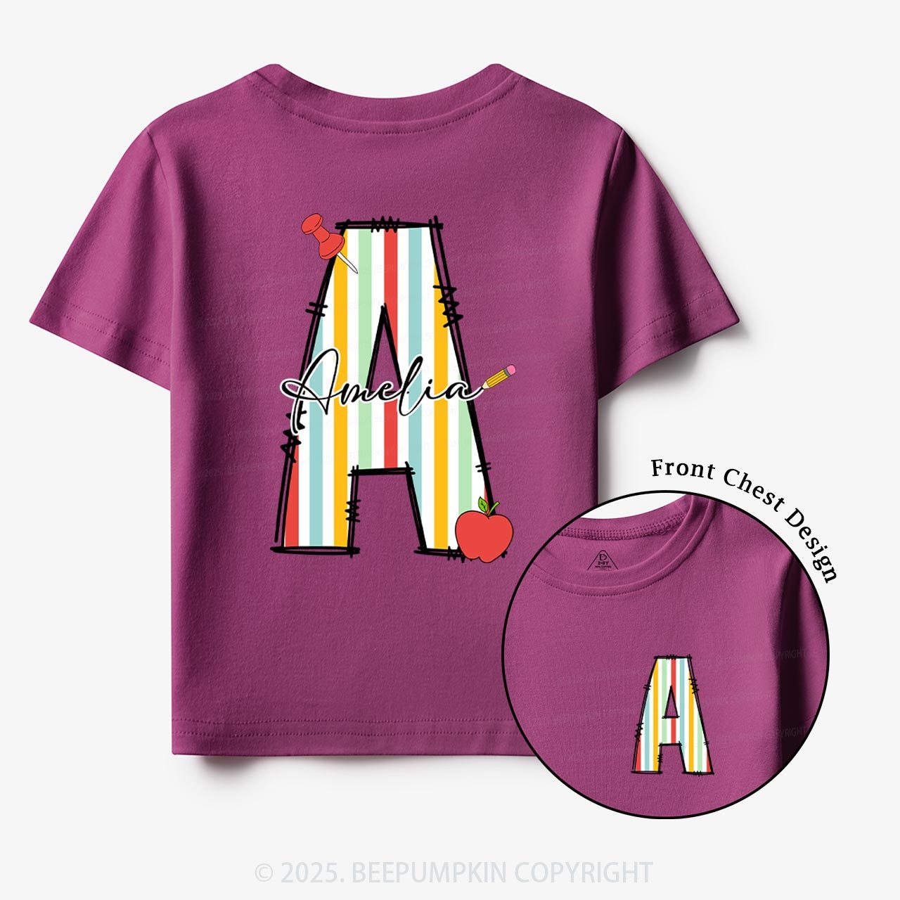 Personalized Alphabet Name Toddler&Kid's Tees Beepumpkin