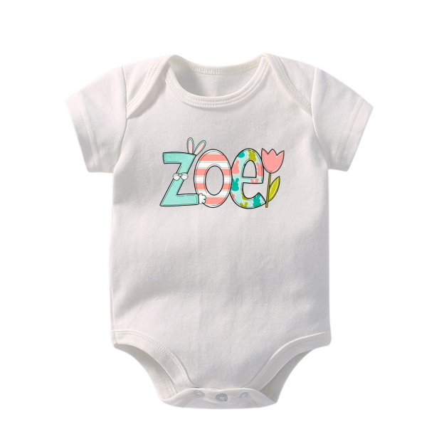 Personalized Easter - Cute Bunny Name Bodysuit