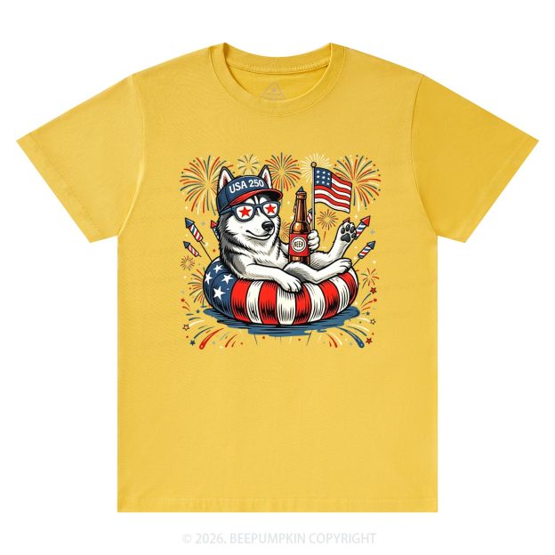 Personalized 4th of July Dog Breeds America 250 T-Shirts