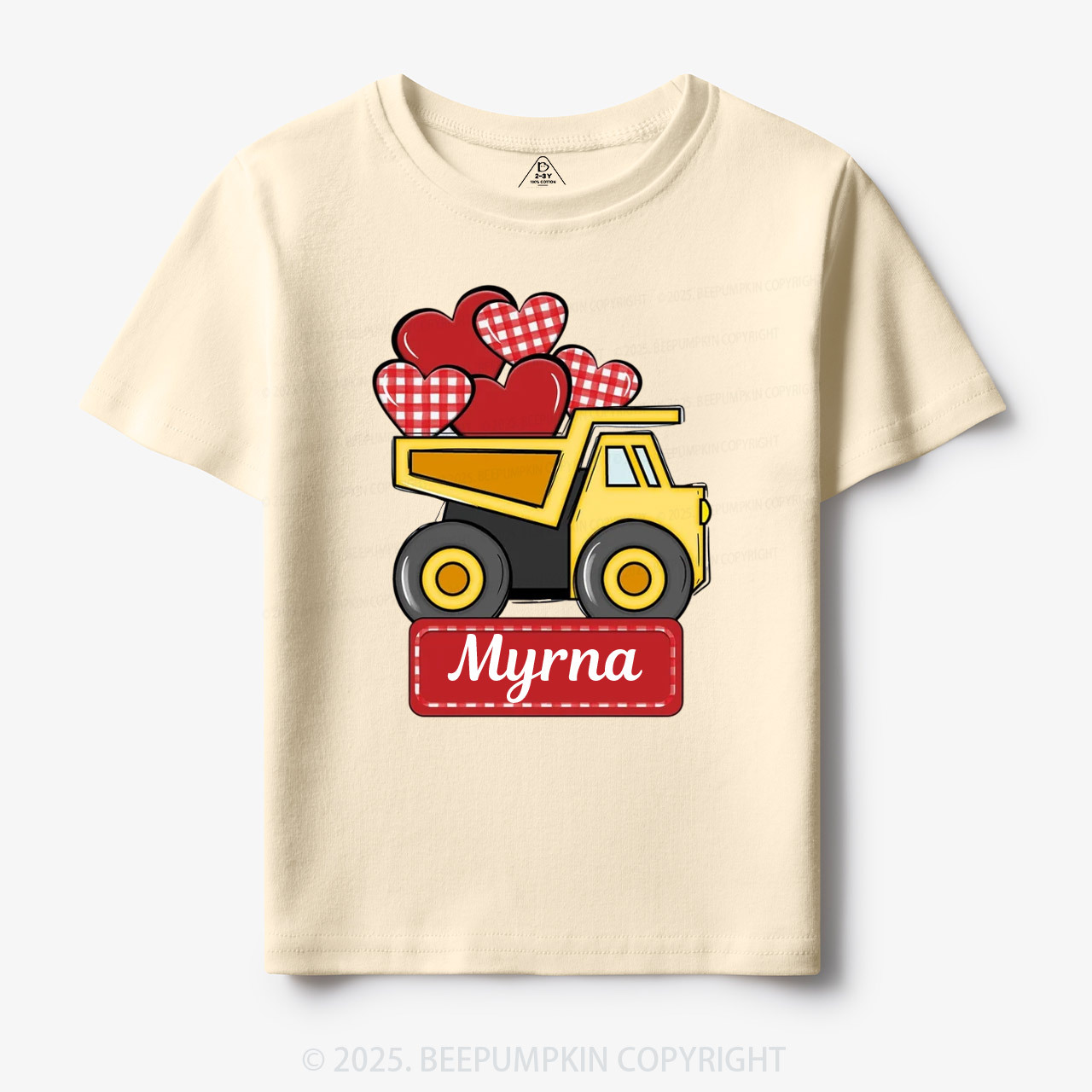 Personalized Truck Valentine Toddler&Kid's Tees Beepumpkin