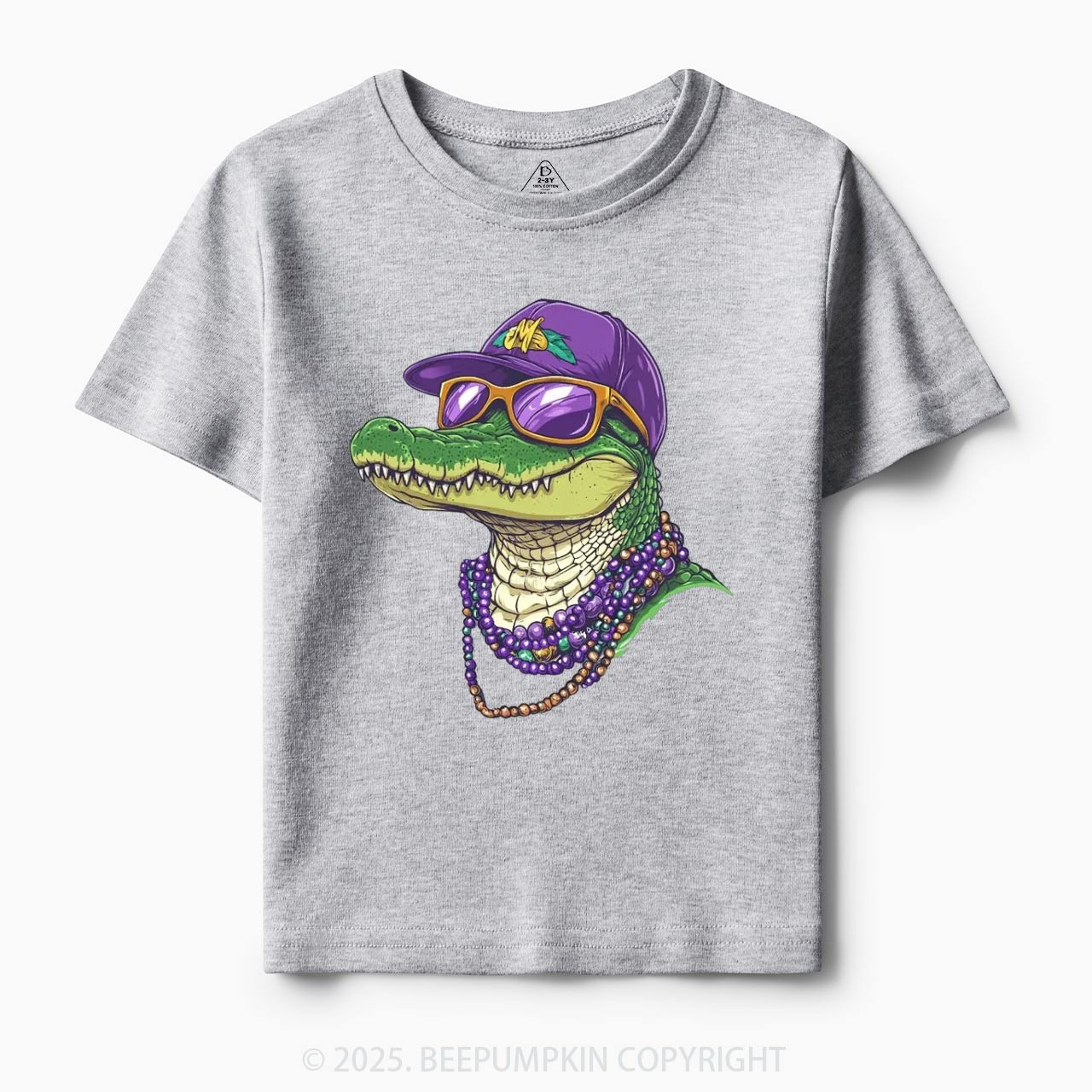 Alligator Mardi Gras Toddler&Kid's Tees Beepumpkin