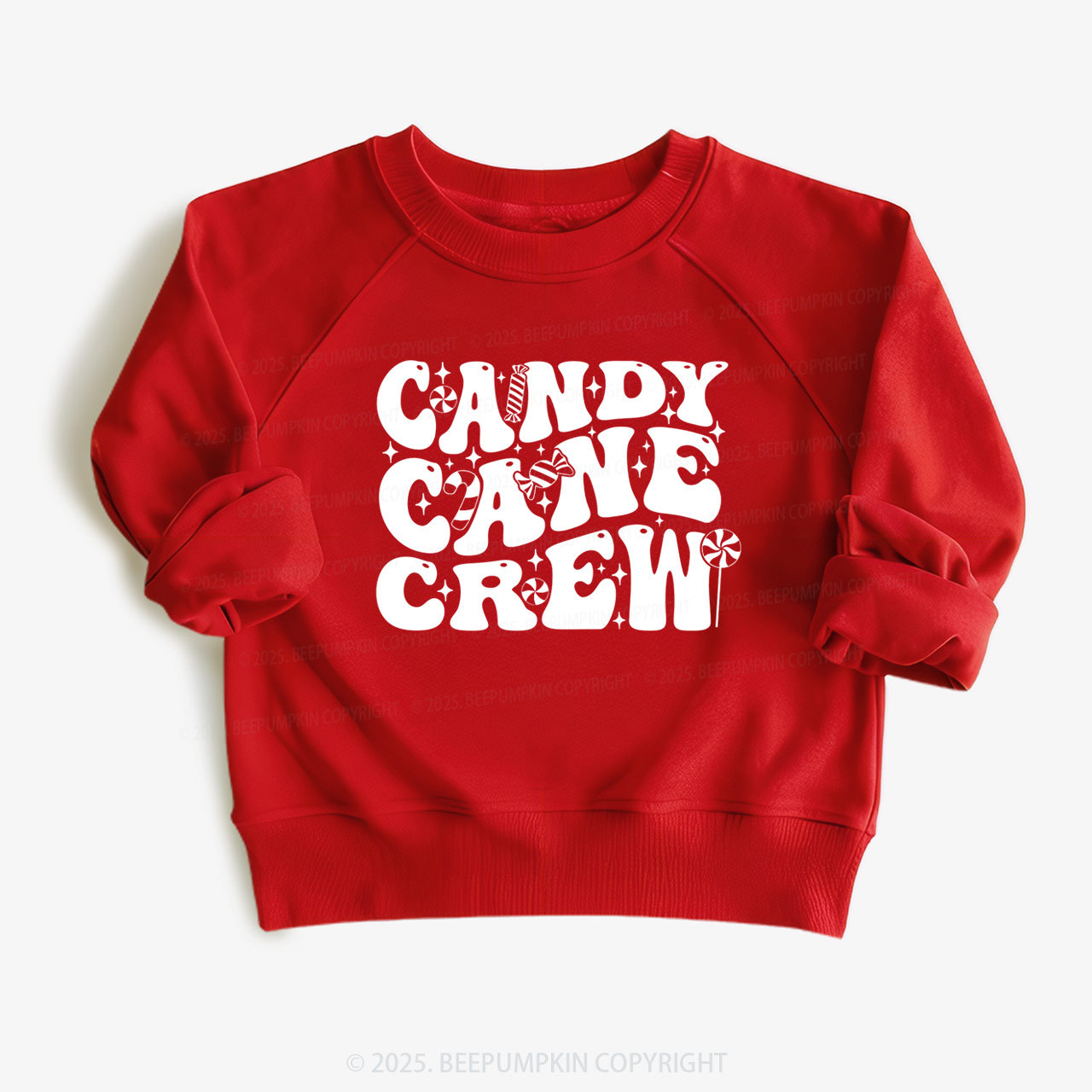 Candy Cane Crew Valentine Kid's Sweatshirt