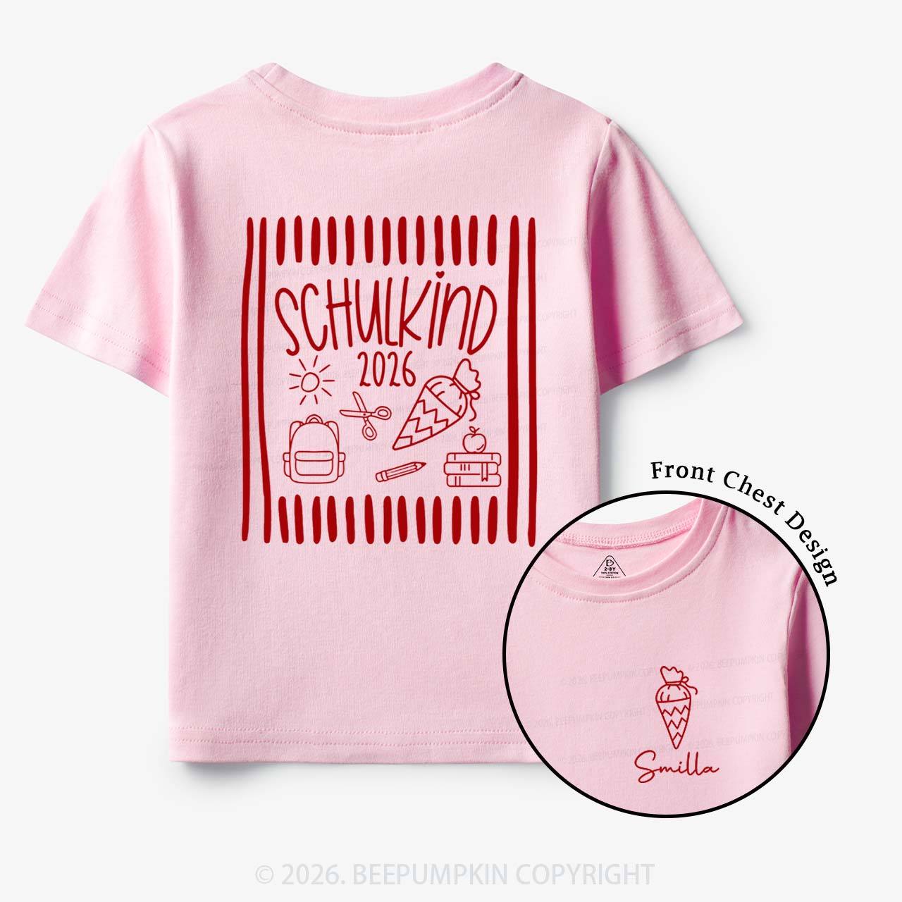 Personalized Name & Year Schoolchild Toddler&Kid's Tees