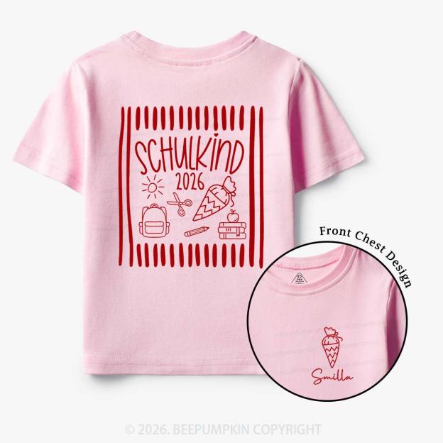 Personalized Name & Year Schoolchild Toddler&Kid's Tees