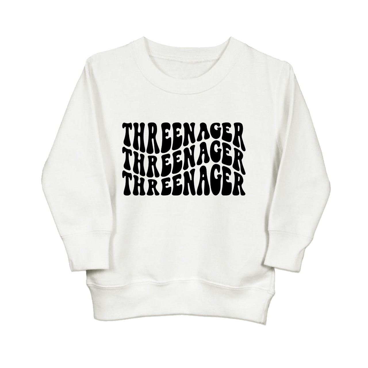 Threenager Happy Toddler Sweatshirt