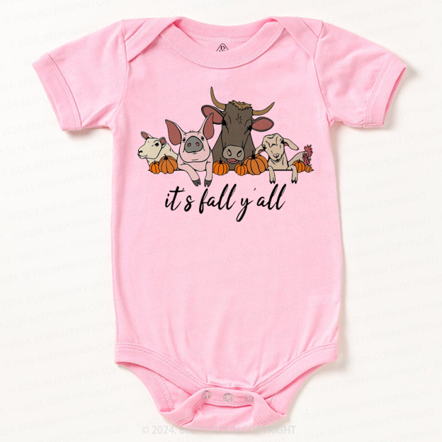  It's Fall Y'all Halloween Baby Bodysuits 