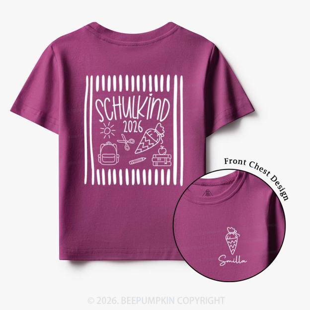 Personalized Name & Year Schoolchild Toddler&Kid's Tees