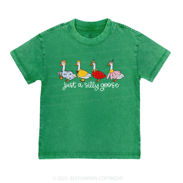 Just A Silly Goose Toddler&Kids Washed Tees 7