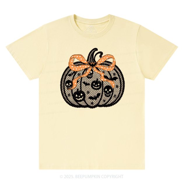 Black Lace pumpkin Halloween T-Shirts Beepumpkin