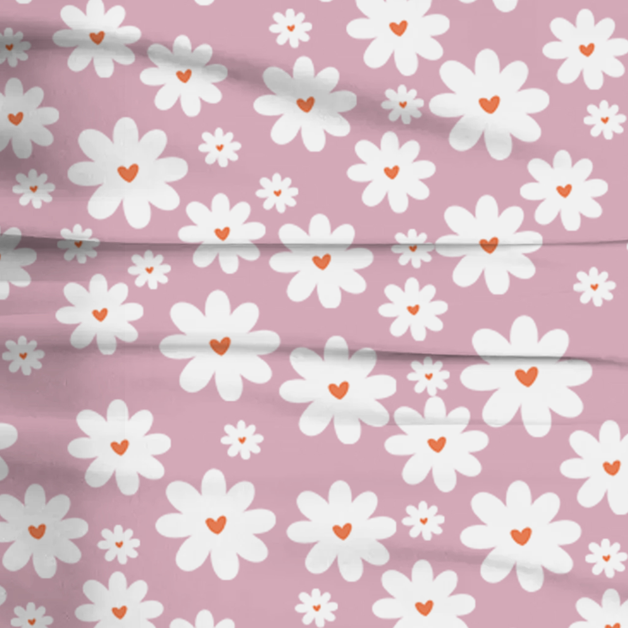 Heart Daisy Two-Piece Pajama Set For Kids