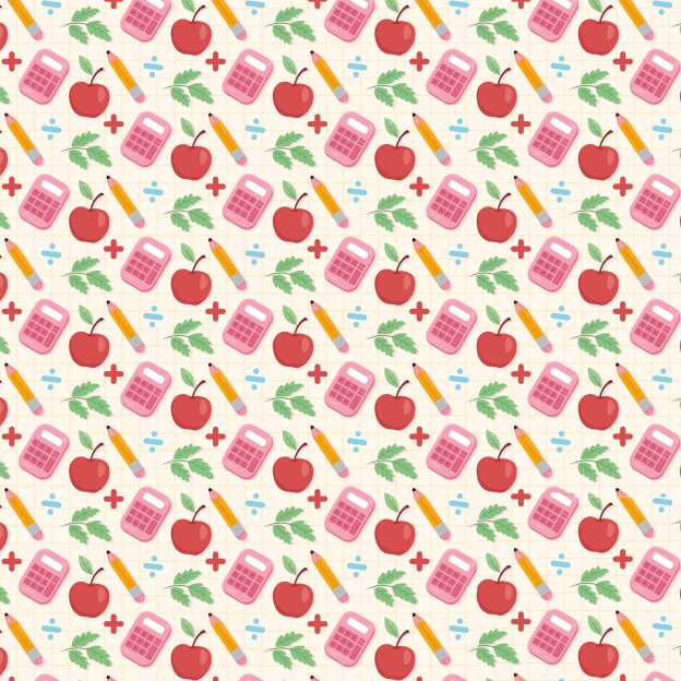 Red Apple Back To School All Over Print Kids Tees