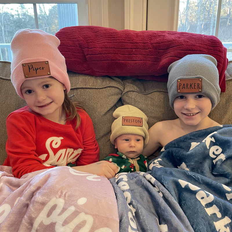 Signature Beanie/hat (Vegan Leather Patch)