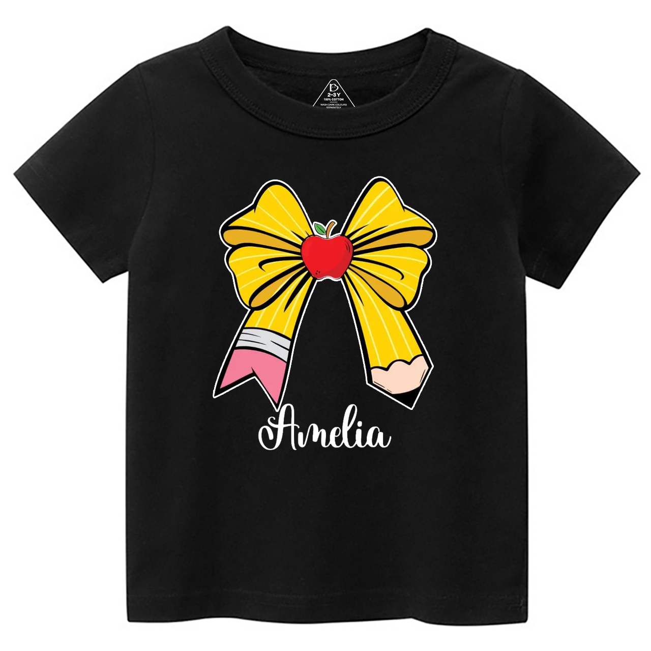 Personalized Bow Name Back To School Toddler&Kid's Tees Beepumpkin 
