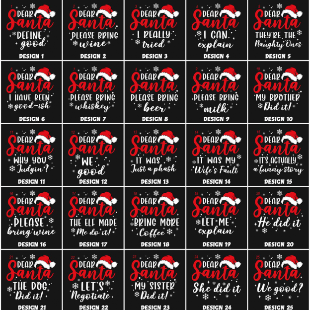 Personalized Dear Santa Group Christmas Family Matching T-Shirts Beepumpkin