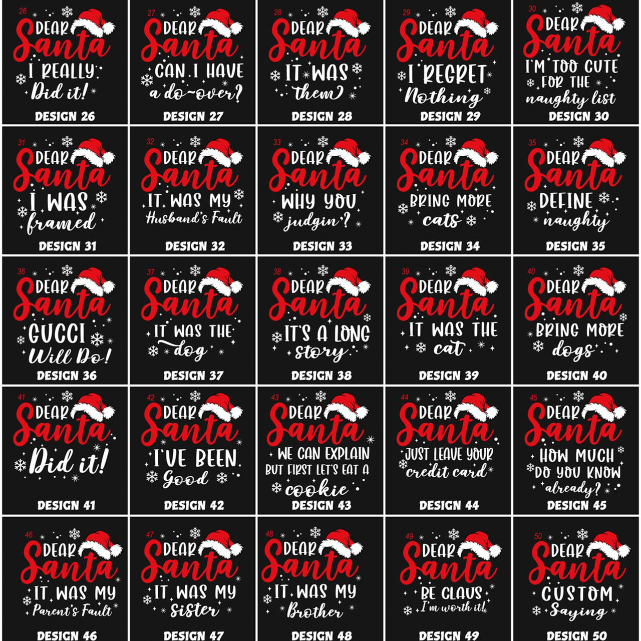 Personalized Dear Santa Group Christmas Family Matching T-Shirts Beepumpkin