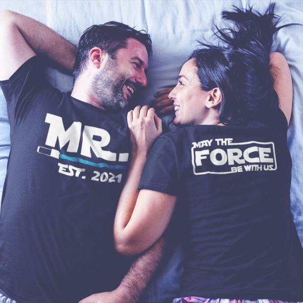 Image of Personalized Mr And Mrs Matching Couple Shirt