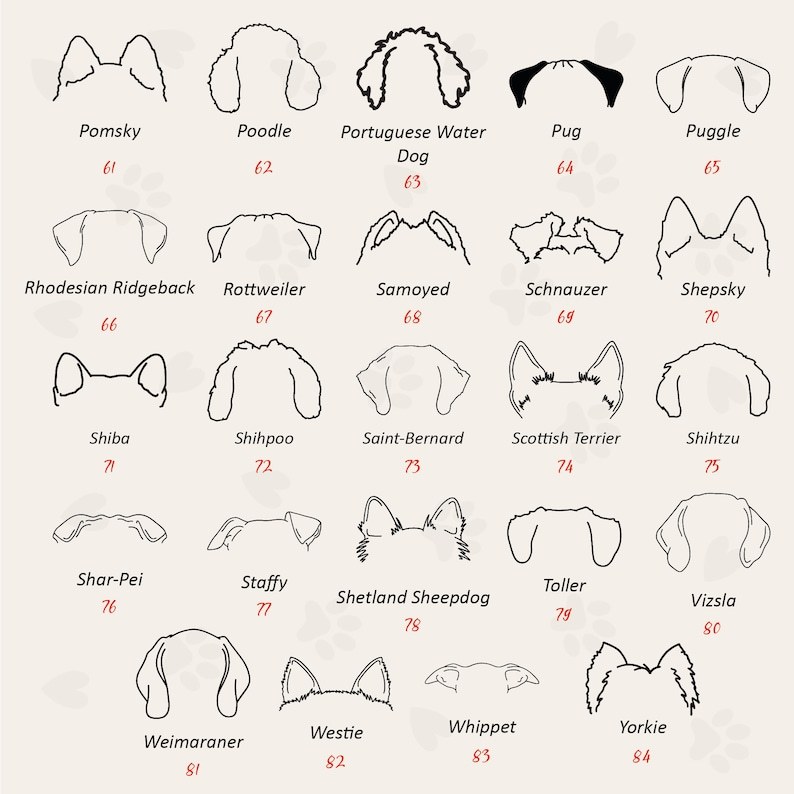 Personalized Dog Ears Mama T-Shirts
