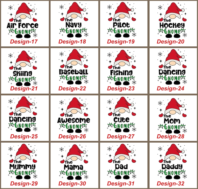 Christmas Custom Gnome Matching T-Shirts Beepumpkin