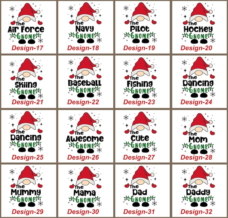 Christmas Custom Gnome Matching T-Shirts Beepumpkin