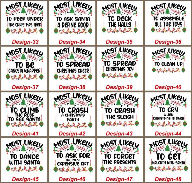 Personalized 72 Quotes Most Likely to Family Matching T-Shirts Beepumpkin