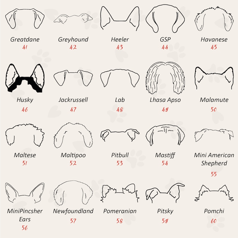 Personalized Dog Ears Mama T-Shirts