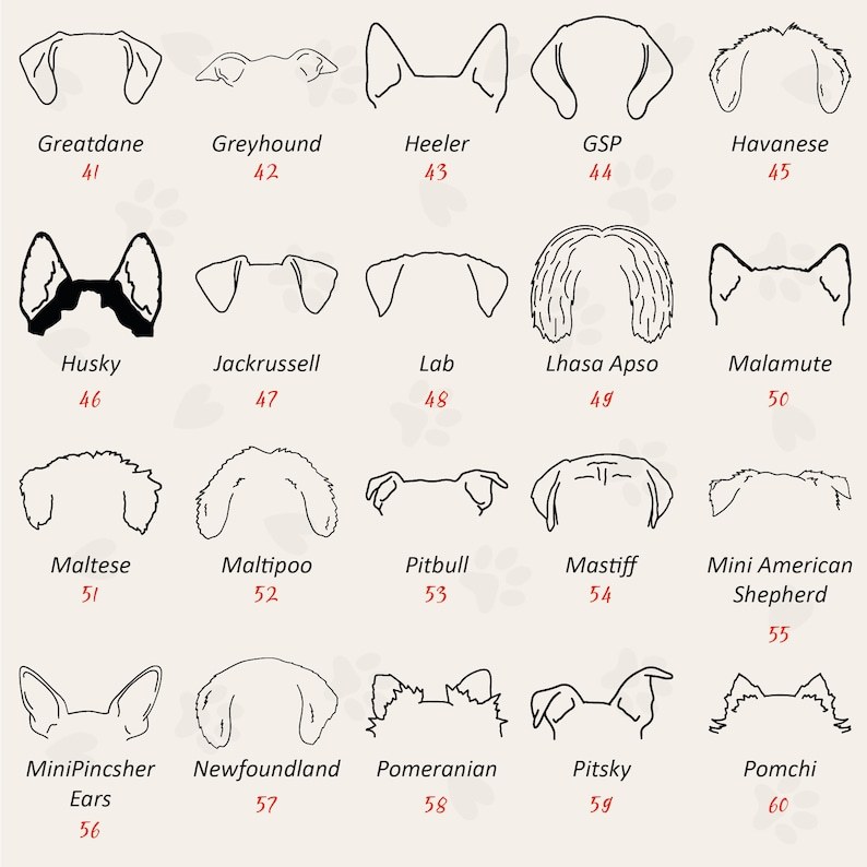 Personalized Dog Ears Mama T-Shirts