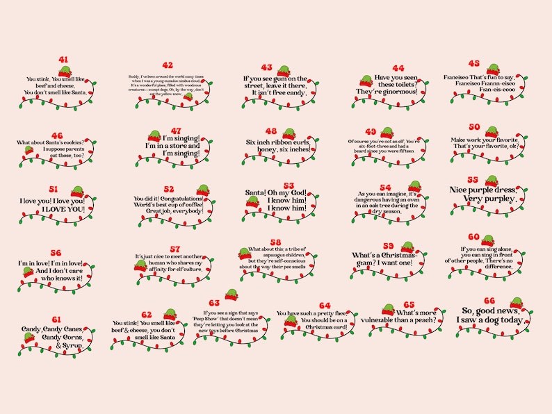 66 Elf Movie Quote Christmas Family Matching Blue Pajamas Beepumpkin