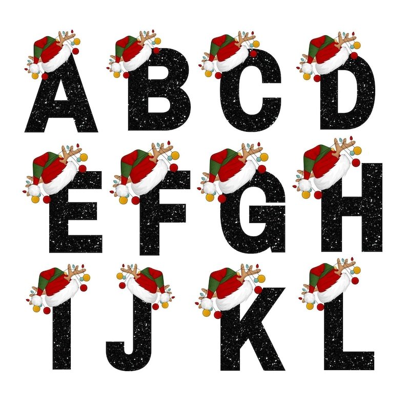 Personalized Christmas Alphabet Family Matching Blue Pajamas Beepumpkin