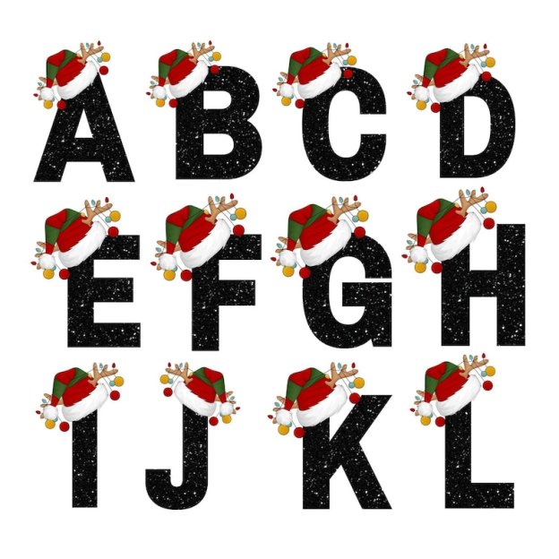 Personalized Christmas Alphabet Family Matching Blue Pajamas Beepumpkin