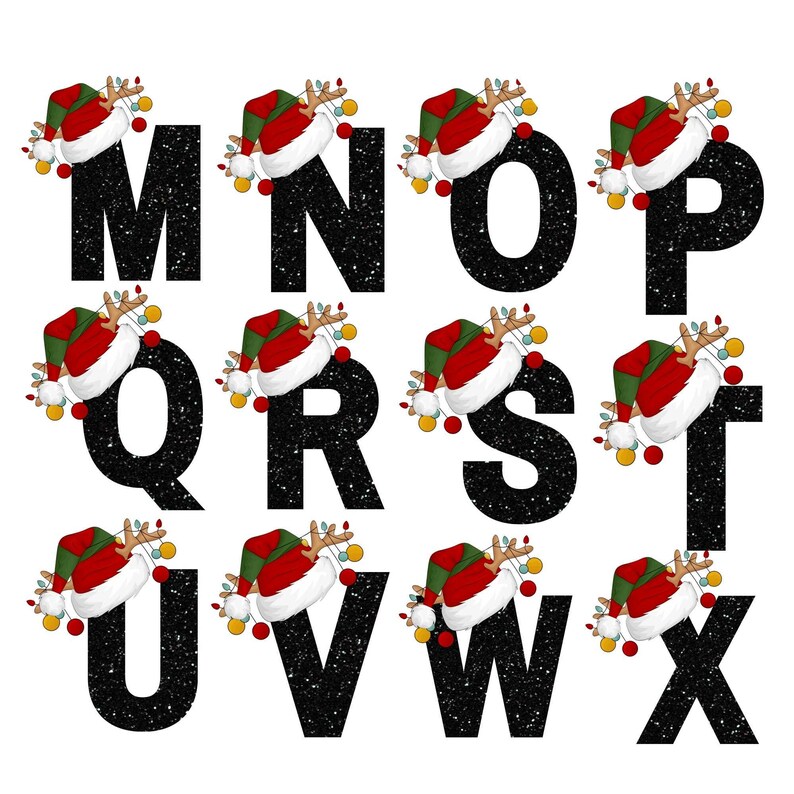 Personalized Christmas Alphabet Family Matching Blue Pajamas Beepumpkin