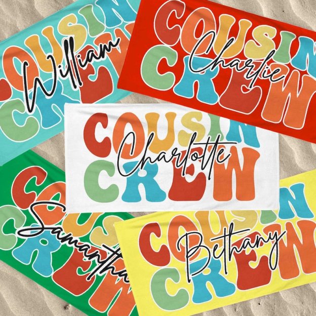 Personalized Cousin Crew Beach Blanket