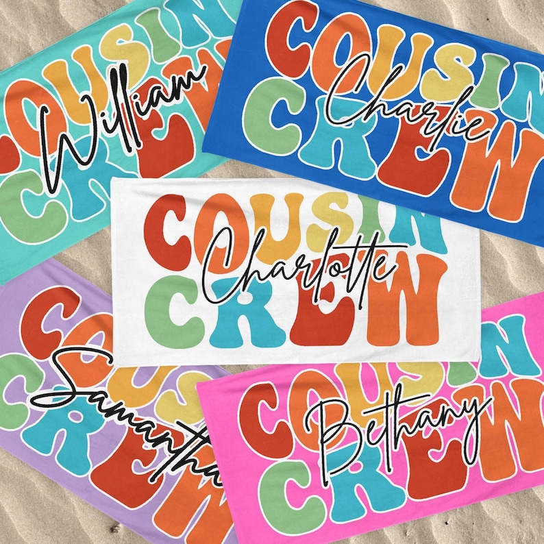 Personalized Cousin Crew Beach Blanket