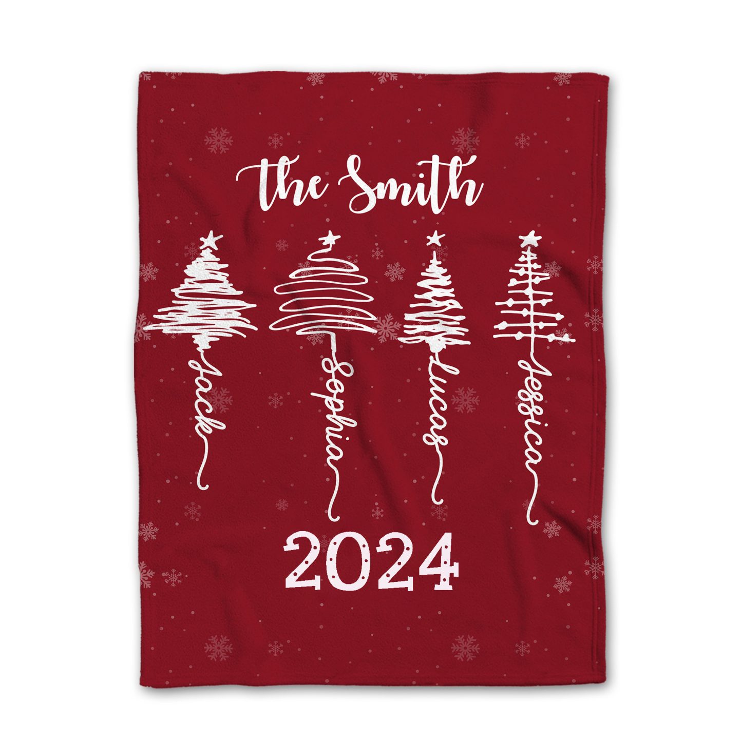 Personalized Christmas Tree Soft Blanket Beepumpkin