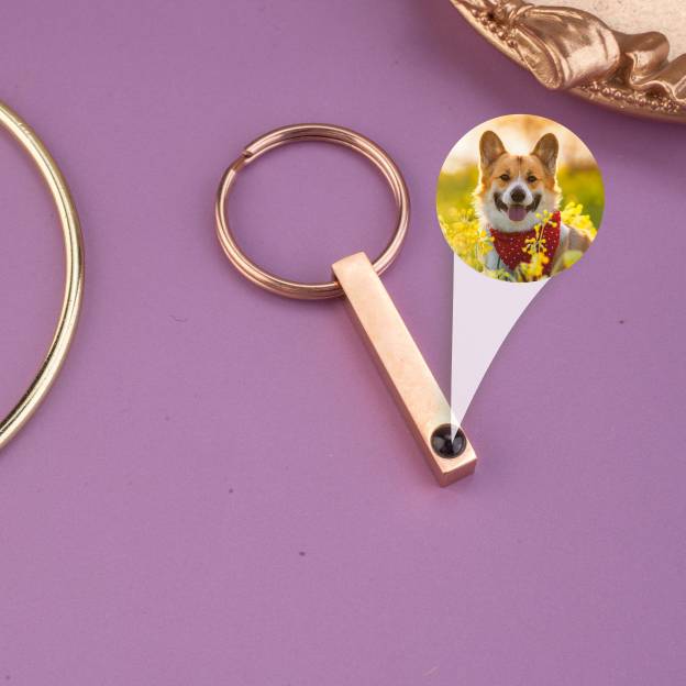 Personalized Memorial Picture Keychain Bar Keyring