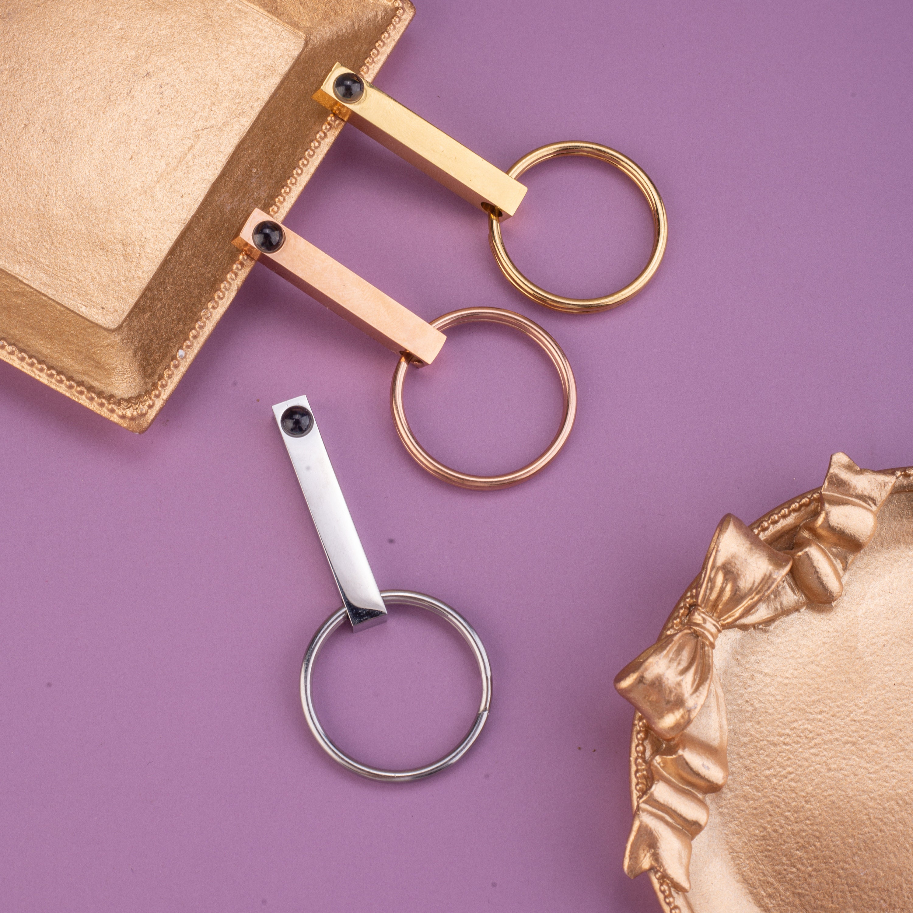 Personalized Memorial Picture Keychain Bar Keyring