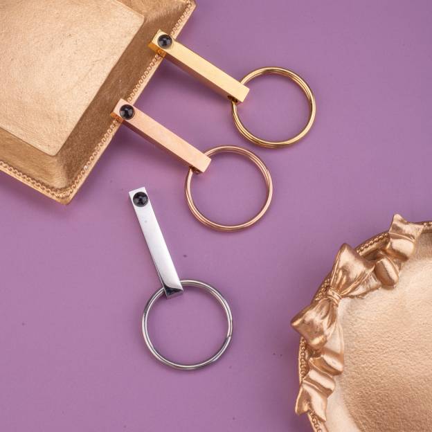 Personalized Memorial Picture Keychain Bar Keyring