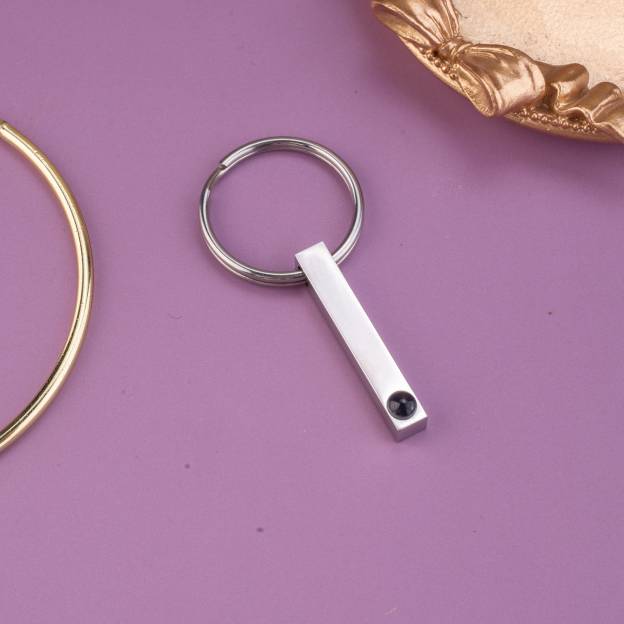 Personalized Memorial Picture Keychain Bar Keyring