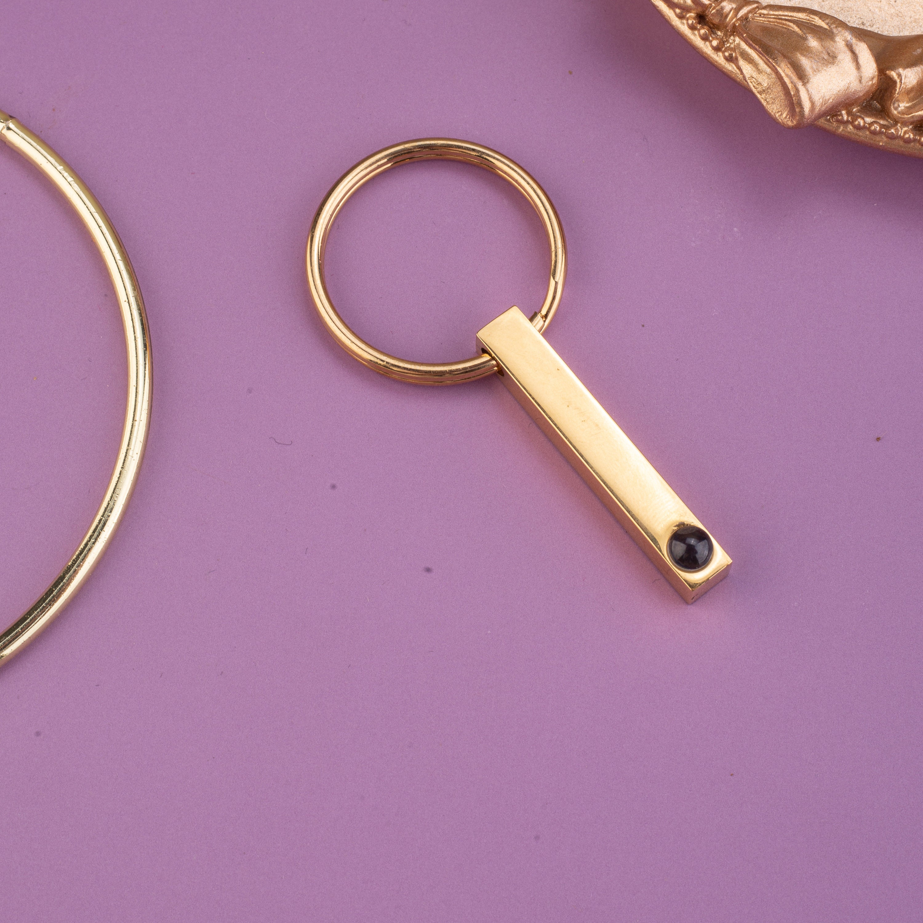 Personalized Memorial Picture Keychain Bar Keyring