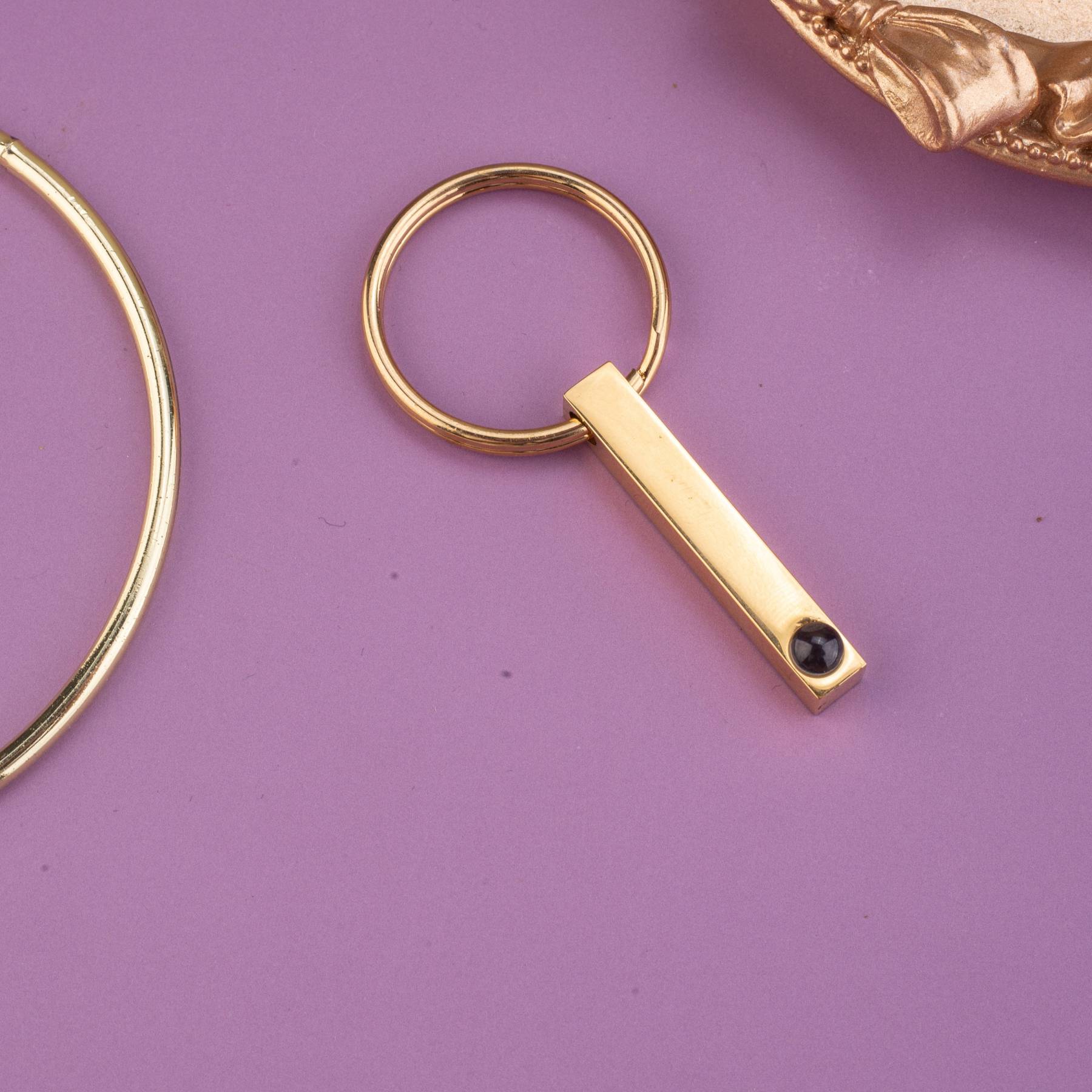 Personalized Memorial Picture Keychain Bar Keyring