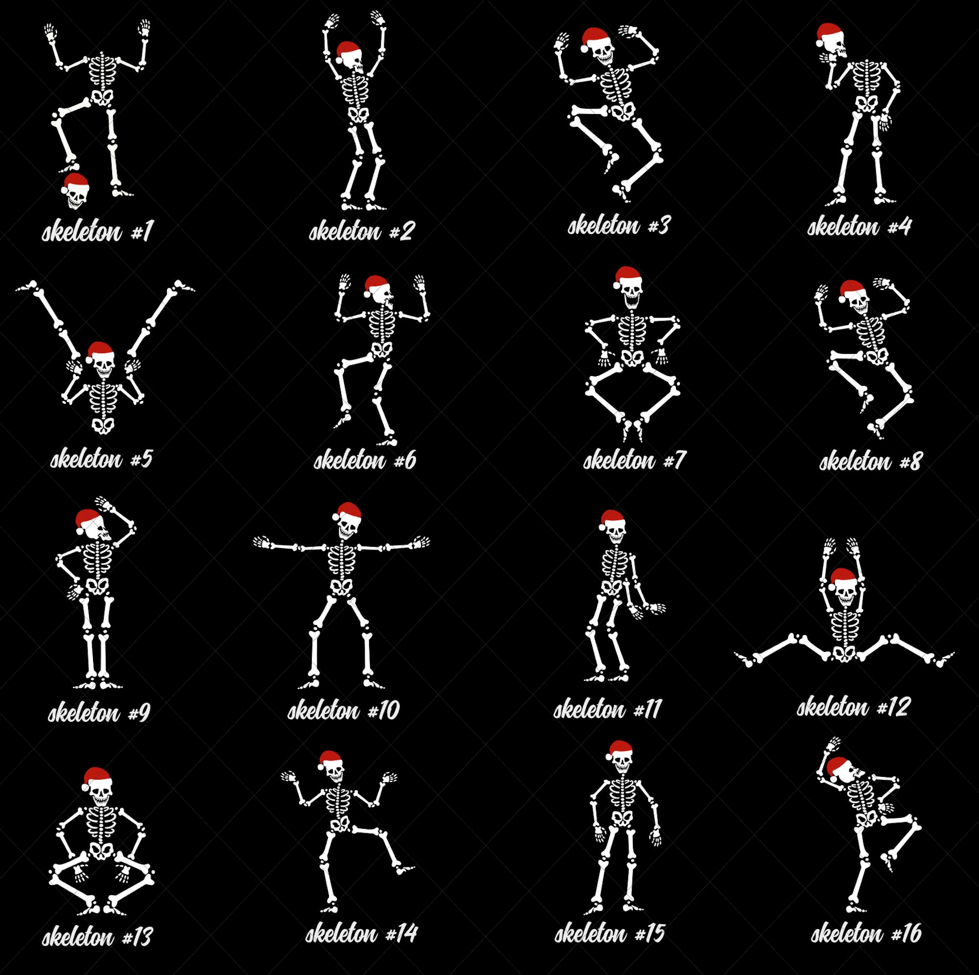 Most Likely To Skeleton Santa Hat Christmas Matching Pajamas Beepumpkin