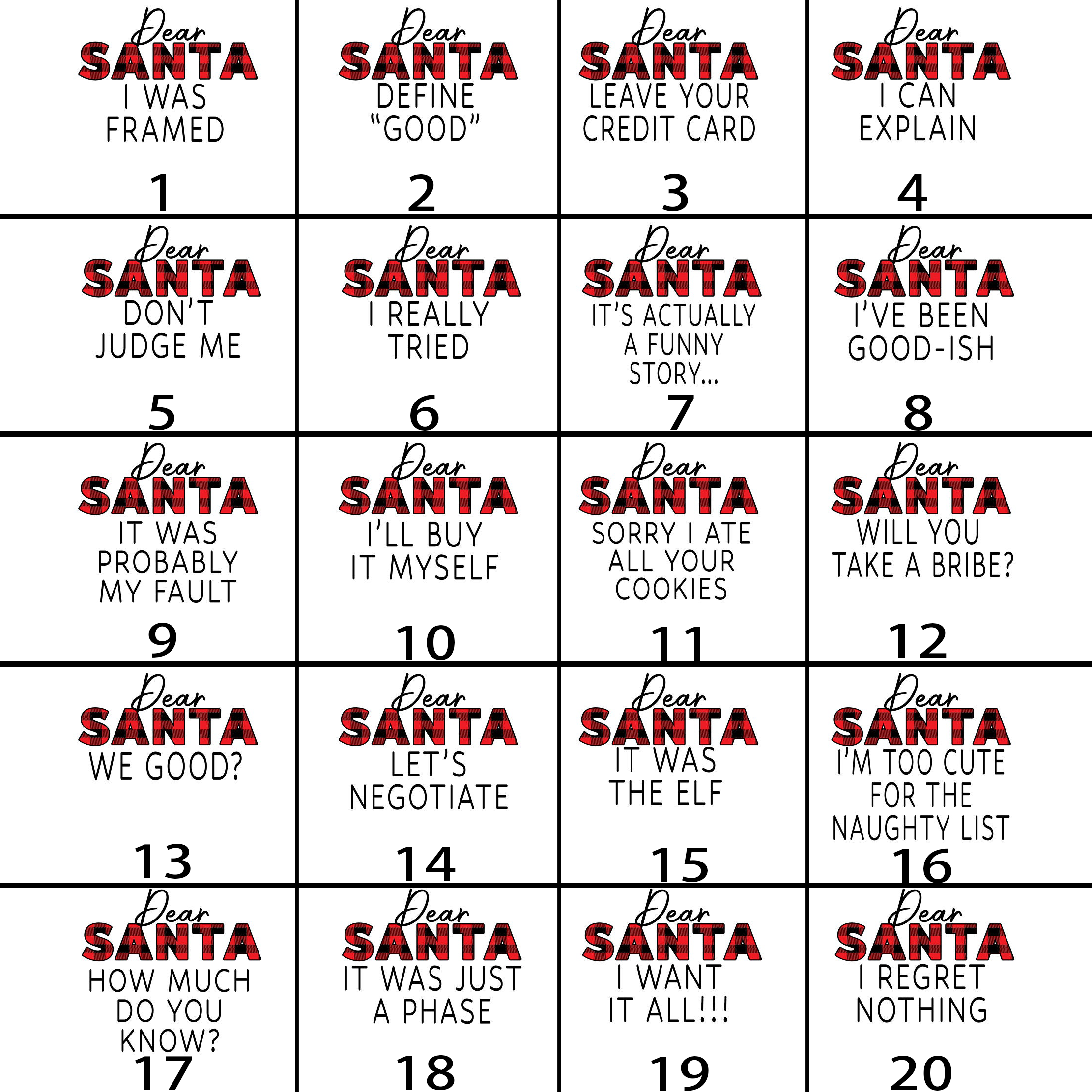 Dear Santa Buffalo Plaid Christmas Family Matching T-Shirts Beepumpkin