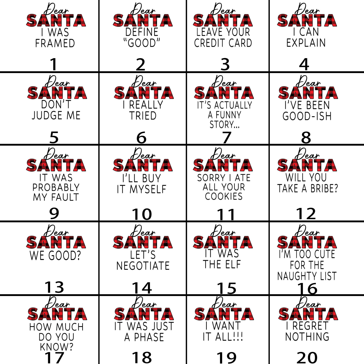 Dear Santa Buffalo Plaid Christmas Family Matching T-Shirts Beepumpkin