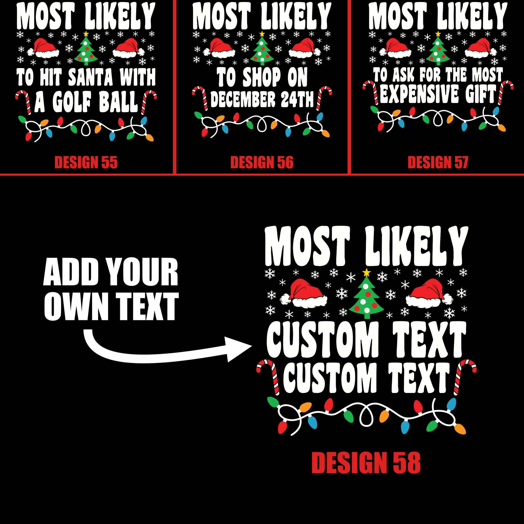 Most Likely To Light Tree Family Matching T-Shirts Beepumpkin